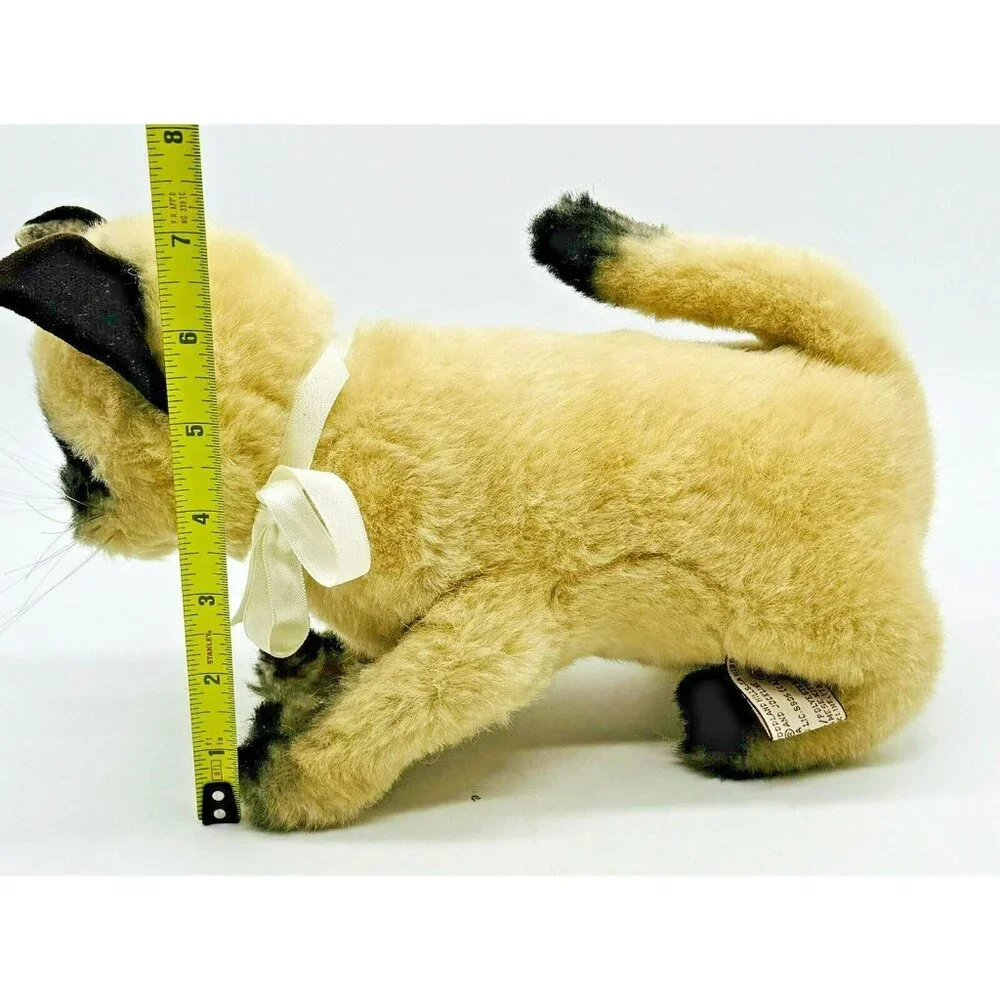 Applause‎ Realistic Siamese Cat Plush Standing 1987 Stuffed Animal 9 Inch